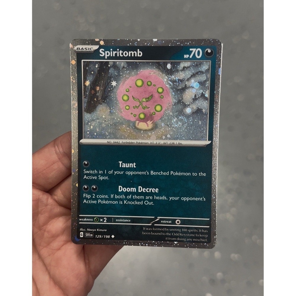 Spiritomb 129/198 Double / 2 fart swirls Cosmos Holo Pokemon Card Lightly played